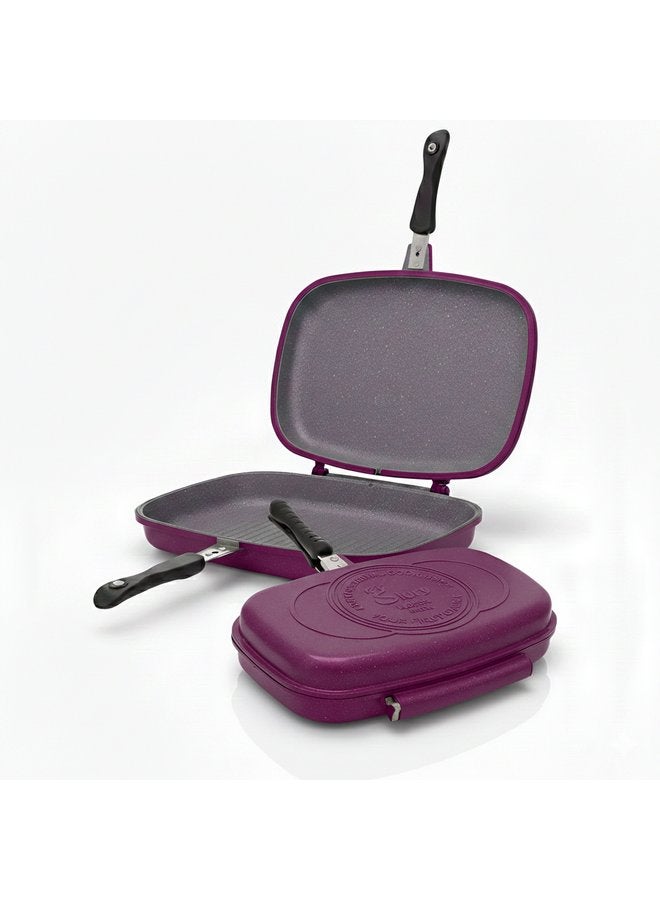 جلوري دبل جريل جرانيت غير لاصق لوكس مقاس 40 – ارجواني